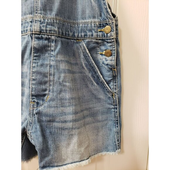American Eagle Shortalls, Womens Size XS Extra-Small, Distressed, Overall Shorts - Picture 4 of 10